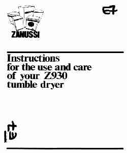 Zanussi Clothes Dryer Z930-page_pdf